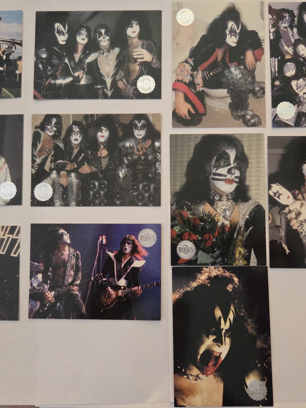 KISS Rock Band Collage Wall Art Print - Black, White, Red Accents